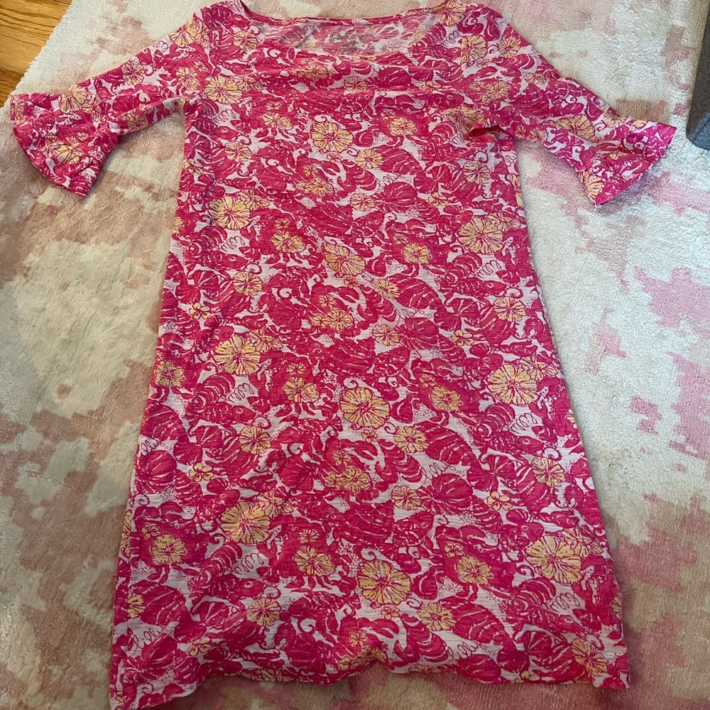 Lilly Pulitzer Somerset Dress in Resort White Chum Bucket Size XS